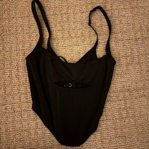 Urban Outfitters Black Lace-Up Detail